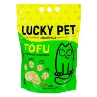 Lucky Pet Tofu Green Tea - Наповнювач соєвий Тофу з ароматом зеленого чаю для котячого туалету (6 л / 2,6 кг) в E-ZOO