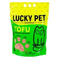 Lucky Pet Tofu Strawberry - Наповнювач соєвий Тофу з ароматом полуниці для котячого туалету (6 л / 2,6 кг) в E-ZOO