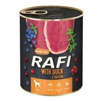 Dolina Noteci RAFI Dog with Duck - Консервированный корм с уткой, голубикой и клюквой для взрослых собак (паштет) (800 г) в E-ZOO