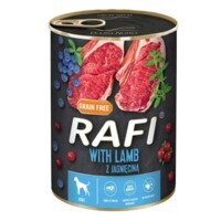 Dolina Noteci RAFI Dog with Lamb - Консервований корм з ягням, лохиною та журавлиною для дорослих собак (паштет) (400 г) в E-ZOO