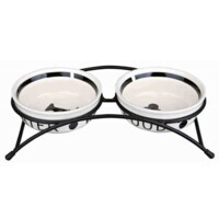 Trixie Eat on Feet Bowl Set - Миски керамические на металлической подставке для собак и кошек (2х250 мл) в E-ZOO