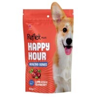 Reflex Plus Happy Hour Healthy Bones - Жувальні ласощі з ягням, яйцями та журавлиною для здоров’я кісток у собак (60 г) в E-ZOO