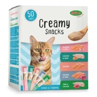 Bubimex Multipack Creamy Snacks Cat - Набор кремовых лакомств с разными вкусами для кошек (750 г / 50 шт) в E-ZOO