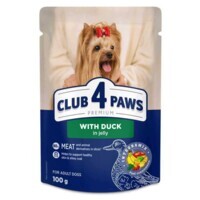 Club 4 Paws Premium Adult Dog Small Breeds Duck in jelly - Влажный корм с уткой для взрослых собак малых пород (кусочки в желе) (100 г) в E-ZOO