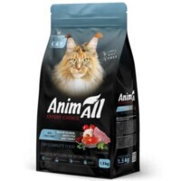 AnimAll Expert Choice - Сухой корм с лососем, белой рыбой и свежей индейкой для котов (1,5 кг) в E-ZOO