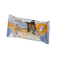 Ferplast (Ферпласт) Genico Fresh Talc - Салфетки очищающие влажные для котов и собак (15 шт./уп.)