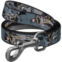 Collar WAUDOG Nylon - Поводок нейлоновый с рисунком "Тень Бэтмена" для собак (M (2х122 см)) в E-ZOO