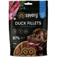 Savory Fillet Turkey With Duck - Джерки філе індички з качкою для собак (100 г) в E-ZOO