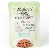 Natural Kitty Chunk in Gravy Chicken with Tuna - Влажный корм кусочки курицы и тунца с куриной печенью в соусе для котов (85 г) в E-ZOO