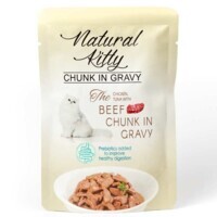 Natural Kitty Chunk in Gravy Chicken, Tuna with Beef - Влажный корм кусочки курицы и тунца с говяжьей печенью в соусе для котов (85 г) в E-ZOO
