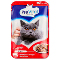 PreVital with Beef in Jelly - Влажный корм с говядиной для взрослых кошек (100 г) в E-ZOO