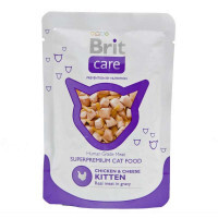 Brit Care (Брит Кеа) Kitten Chicken & Cheese pouch - Влажный корм с курицей и сыром для котят (пауч) в E-ZOO