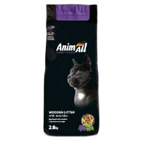 AnimAll (ЭнимАлл) - Наполнитель древесный для кошачьих туалетов с ароматом лаванды (2,8 кг)