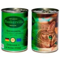 Baskerville (Баскервиль) Консервы для котов с олениной и куриным мясом (400 г) в E-ZOO