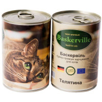 Baskerville (Баскервиль) Консервы для котов с телятиной (400 г) в E-ZOO