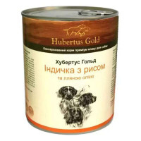 Hubertus Gold (Хубертус Голд) - Консервированный корм индейка с рисом и льняным маслом для активных собак (800 г) в E-ZOO
