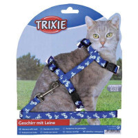 Trixie (Трикси) Skull - Шлея с поводком для котов (27-46 см/1,2 м)