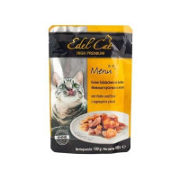 Edel Cat (Едель Кет) Menu - Пауч з куркою та качкою в желе для котів (100 г) в E-ZOO