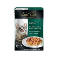 Edel Cat (Эдель Кэт) Menu - Пауч с мясом кролика и утки в нежном соусе для кошек (100 г) в E-ZOO