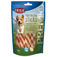 Trixie (Трикси) PREMIO Fish Chicken Sticks - Лакомство витые палочки с курицей и рыбой для собак (80 г) в E-ZOO