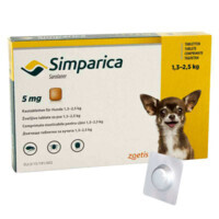 Simparica (Сімпаріка) - Протипаразитарні таблетки від бліх і кліщів для собак (1 таблетка) (1,3-2,5 кг) в E-ZOO