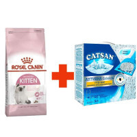 Royal Canin (Роял Канин) Kitten - Сухой корм с птицей для котят до 12 мес (4 кг + Catsan)