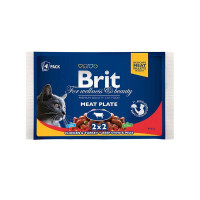 Brit Premium (Брит Премиум) Cat Meat Plate - Набор паучей "Мясная тарелка" для кошек (4х100 г) в E-ZOO