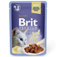 Brit Premium (Бріт Преміум) Cat Beef fillets Jelly - Вологий корм зі шматочками з філе яловичини в желе для котів (85 г) в E-ZOO