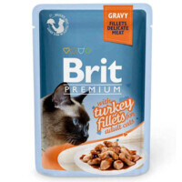 Brit Premium (Бріт Преміум) Cat Turkey fillets in Gravy - Вологий корм зі шматочками з філе індички в соусі для котів (85 г) в E-ZOO