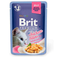 Brit Premium (Брит Премиум) Cat Chiсken fillets Jelly - Влажный корм с кусочками из филе курицы в желе для кошек (85 г) в E-ZOO