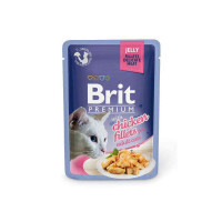 Brit Premium (Бріт Преміум) Cat Chiсken fillets Jelly - Вологий корм із шматочками з філе курки в желе для котів (85 г) в E-ZOO