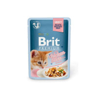 Brit Premium (Бріт Преміум) Cat Chiсken fillets in Gravy - Вологий корм зі шматочками з курячого філе в соусі для кошенят (85 г) в E-ZOO