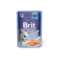 Brit Premium Brit Premium (Брит Премиум) Cat Salmon fillets Jelly - Влажный корм с кусочками из филе лосося в желе для котов (85 г)