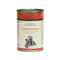 Hubertus Gold (Хубертус Голд) - Консервированный корм Говядина с Яблоком и Пастернаком для щенков и молодых собак (400 г)