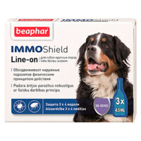 Beaphar (Беафар) IMMO Shield - Противопаразитарные капли для собак с диметиконом (3 шт.) (понад 30 кг (1 шт.) Sale!) в E-ZOO