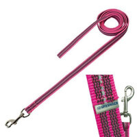 Sprenger (Шпренгер) Поводок без ручки прорезиненный для собак, нейлон, неоново-розовый (2x1000 см)