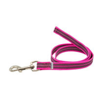 Sprenger (Шпренгер) Поводок нейлоновый прорезиненный с ручкой для собак, неоново-розовый (2х200 см)