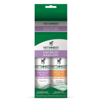 VET`S BEST (Ветс Бест) Ear Relief Wash&Dry Combo Kit - Набор для чистки ушей собак (2 х 118 мл)