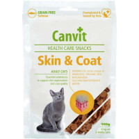 Canvit (Канвіт) Skin&Coat Snack - Напіввологі ласощі з лососем для здорової шкіри і красивої шерсті котів (100 г (280 шт.)) в E-ZOO