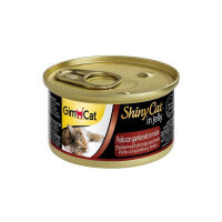 GimCat (ДжимКет) ShinyCat - Консервованный корм з куркою, креветками та мальтом для котів (70 г) в E-ZOO