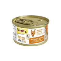 GimCat (ДжимКэт) SUPERFOOD ShinyCat Duo - Консервированный корм с курицей и морковью для котов (кусочки в бульоне) (70 г) в E-ZOO