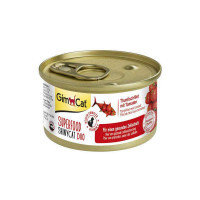 GimCat (ДжимКет) SUPERFOOD ShinyCat Duo - Консервованный корм з тунцем та томатами для котів (шматочки в бульйоні) (70 г) в E-ZOO