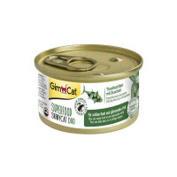 GimCat (ДжимКэт) SUPERFOOD ShinyCat Duo - Консервированный корм с тунцом и цукини для котов (кусочки в бульоне) (70 г) в E-ZOO