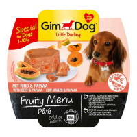 GimDog (ДжимДог) LITTLE DARLING Fruity Menu - Паштет з яловичиною і папайей для собак дрібних порід (100 г) в E-ZOO