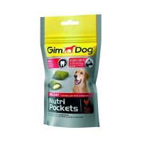 GimDog (ДжимДог) Nutri Pockets Brilliant - Подушечки с минералами и витаминами группы В для здоровья зубов собак (45 г)