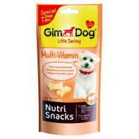 GimDog (ДжимДог) LITTLE DARLING Nutri Snacks Multi-Vitamin - Мультивитаминное лакомство для поддержания иммунитета собак мелких пород (40 г)