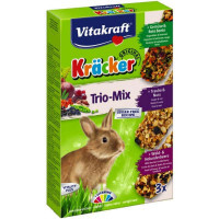 Vitakraft (Витакрафт) Kracker Trio Mix - Крекеры для кроликов с овощами, орехами и ягодами (3 шт./уп.)