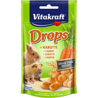 Vitakraft (Вітакрафт) Drops Carotte - Ласощі-драже з морквою для всіх видів гризунів (75 г) в E-ZOO