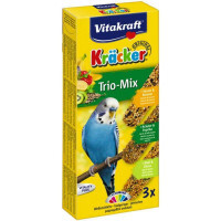 Vitakraft (Витакрафт) Kracker TRIO MIX - Крекеры для волнистых попугаев с инжиром паприкой и киви (3 шт./уп.)