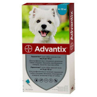 Advantix (Адвантикс) by Bayer Animal - Капли от блох и клещей для собак (1 пипетка) (4-10 кг)